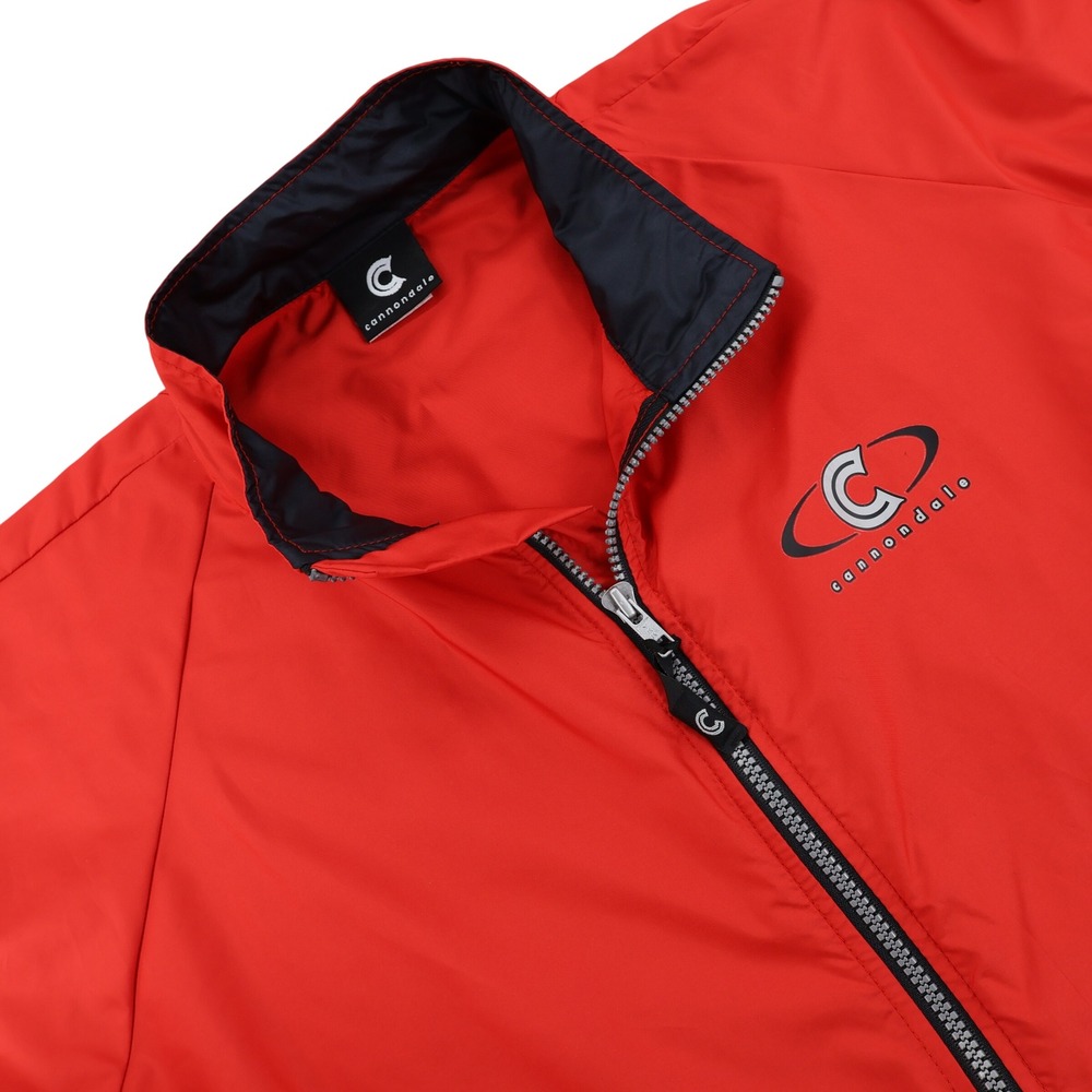 Cannondale Mens Red Cycling Windbreaker Jacket Full Zip Made in USA Size XL M903